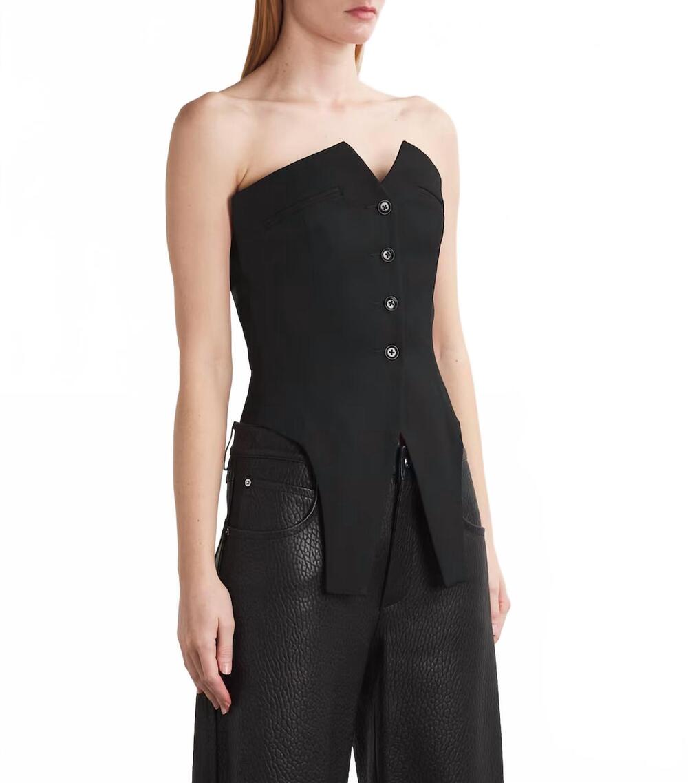 NEW ALEXANDER WANG deconstruced vest in black